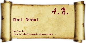 Abel Noémi névjegykártya