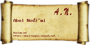 Abel Noémi névjegykártya